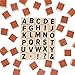 2-Sets (60 Pieces) 1-Inch Wood Alphabet Letters and Symbols Stamps for Crafts, and Scrapbooking