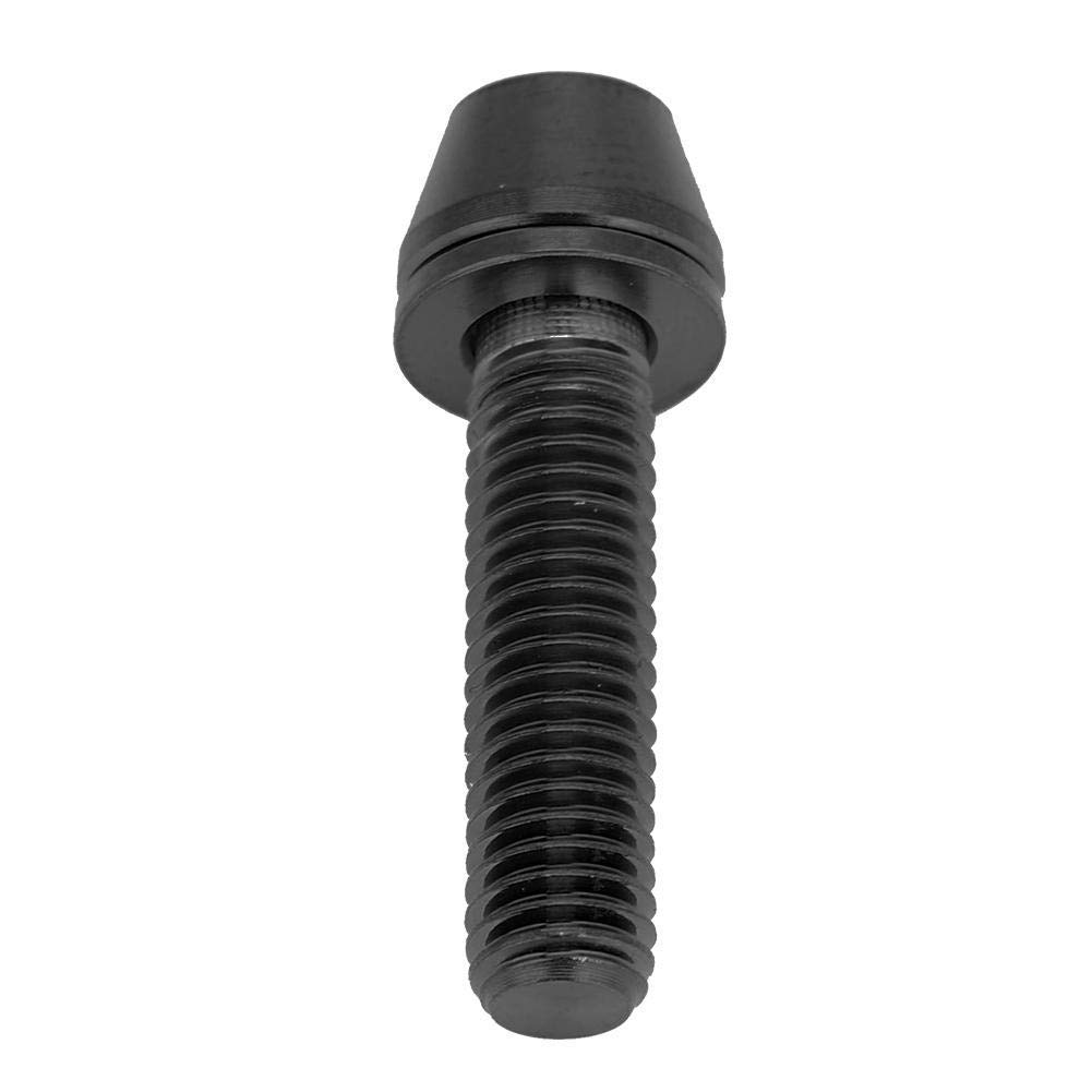 VGEBY1 Titanium Bolt, Titanium Alloy Bike Tapered Head Fastener Screw with Washer for Mountain Bike(Black-M5*20mm)