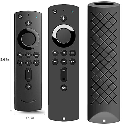 Covers for All-New Alexa Voice Remote for Fire TV Stick 4K, Fire TV Stick (2nd Gen), Fire TV (3rd Gen) Shockproof Protective Silicone Case – Black