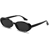 ONLYZILLA Retro Classic Oval Sunglasses for Women and Men Small 90s Style