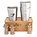 Better For Your - Kids Small Stainless Steel Cups Double Wall Tumbler 8oz-250ml, BPA Free, Set of 3 - Juggling Squirrel and Numbers 1-2-3, Dishwasher Safe