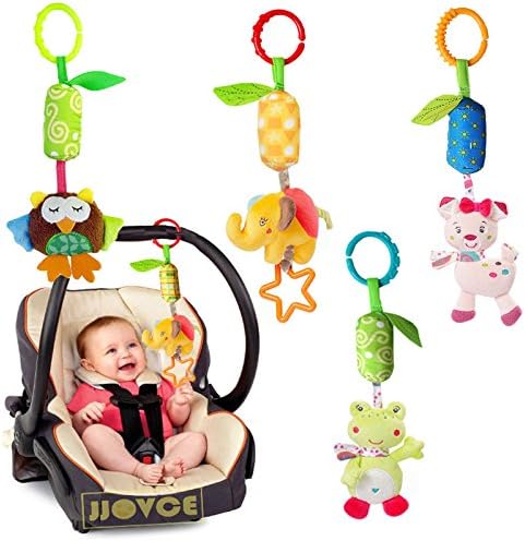 LVEDU Baby Hanging Rattles Toys Spiral Activity Stroller Wind Chime Toys Cart Seat Pram Toy Owl