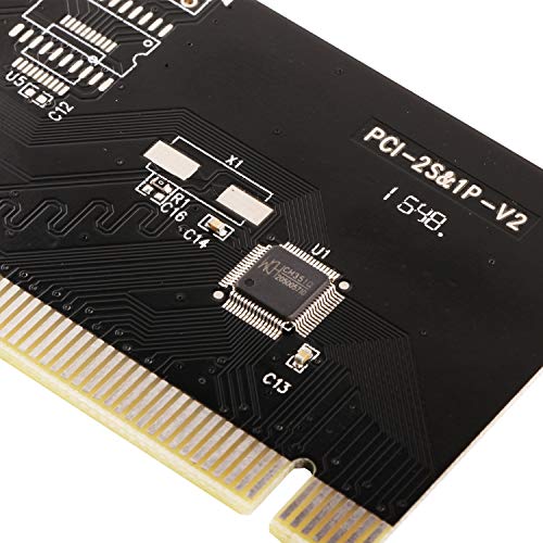 Ubit PCI-1P Parallel Port Expansion Cards, Multiple PCI to DB25 LPT Converter Adapter Controllers, 25-Pin Interface Cards for Desktop PC Printers - Thumbnail 3