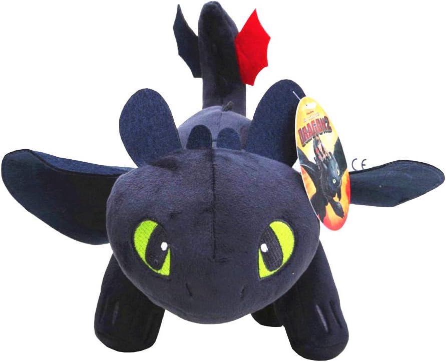 Toothless Night Fury 1 Train 2 Stuffed Animal Plush Doll Toy Dragons Defenders of Berk 15.7inch/40cm