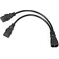 UPS Server C14 to 2 x C13 Y Splitter Adapter Extension Power Cable Cord (13.5 inch)