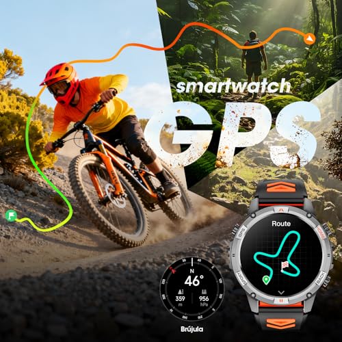 Joautrial Men's Military Smart Watch, 1.46" HD GPS Smartwatch with LED Flashlight, Compass, 100+ Sports Modes Smart Watch, Health Monitoring 24/7, Bluetooth Calls