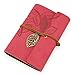 EvZ 7 Inches Vintage Dark Red PU Leather Cover Loose Leaf Blank Notebook Journal Diary Gift