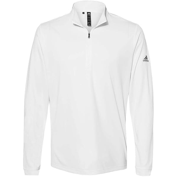 adidas Mens Heather Block Print Quarter-Zip Pullover, M at Amazon