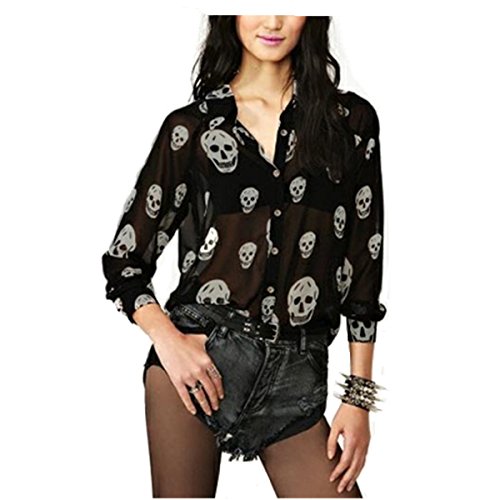 Sheer Chiffon Lapel Loose 