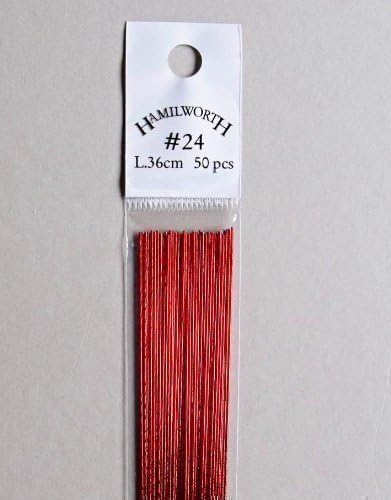 Florist Wire and Sugarcraft Wire Metallic Silver Colour - 24 gauge by Hamilworth Metallic Wire