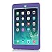 iPad mini/2/3 Case, Hocase Shockproof Hybrid Dual Layer Hard Rubber Protective Case with Cute Pattern Design for Apple iPad mini 1st/2nd/3rd gen 7.9-inch - Purple Chevron / Teal