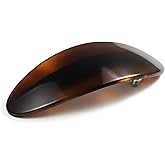Parcelona French Curved 3.25 Inch Tortoise Shell Acetate Hair Clip Barrette for Women for Fine to Medium Hair, Made in France