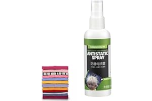 2 Static Guard Spray,Travel Size Static Guard Spray 100ml | Natural Static Cling Remover, Anti-Static Spray, Travel Size Hair