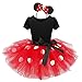 TiaoBug Girls Princess Polka Dots Bowknot Tutu Dress Party Costume Ear Headband