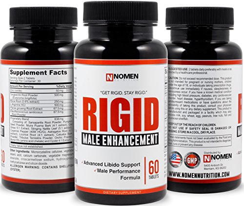Rigid Extreme Male Enhancement Testosterone Booster - Male Enhancing Pills Increase Size, Libido, Stamina & Vitality - Fast Acting Formula for Optimal Male Health - 60 Tablets