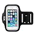 iPhone 6 Plus Armband, Premium Water Resistant Sports Armband for iPhone 6S Plus/6 Plus /Galaxy s7 edge with Dual Arm-Size Slots and Key Holder (Black,Neoprene+Polyester)