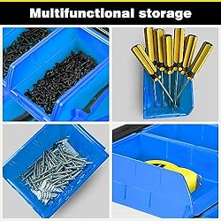 Ultrawall 12 PCS Bins & 3 Rails, Plastic Hanging