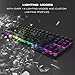 MOTOSPEED Gaming Mechanical Keyboard RGB Rainbow Backlit 87 Keys Illuminated Computer USB Gaming Keyboard with Red Switches for Mac/PC/Laptop Blackthumb 1