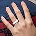 ThunderFit Silicone Wedding Bands for Women, Dome Unique Anniversary Rings 5.5mm Wide 2mm Thick - 1/2/3/4/5/6/7/8/12 Variety Multipack (Bronze, White, Silver, Rose Gold - Size 6.5-7 (17.35mm))
