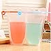Tomnk 50pcs Clear Drink Pouches Bags Smoothie Bags Reclosable Zipper Heavy Duty Hand-held Translucent Stand-up Plastic Pouches Bags Drinking Bags 2.4 Inches Bottom Gusset with 50pcs Straws