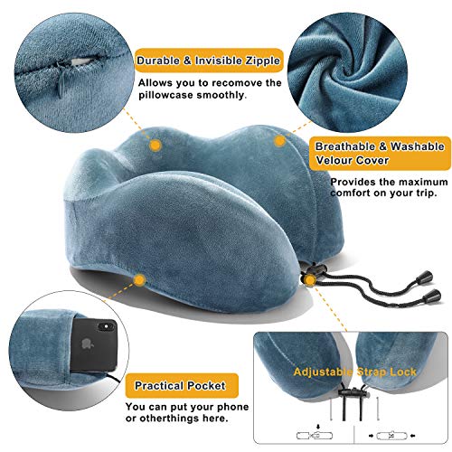 1 LEISIME+Travel+Pillow+Memory+Support