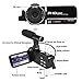 Video Camera Camcorder, Vlogging Camera Full HD 1080P 30FPS 3'' LCD Touch Screen Vlog Video Camera for YouTube Videos with External Microphone and Remote Control