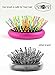 Detangling Brush with Mirror- No Tangle & Pain- Anti Static Soft Bristle- Massaging & Straightening Detangler- Rubberized Grip- Cool/Cute Colors- Wet & Dry Detangle Comb- For All Hair Types (Black)