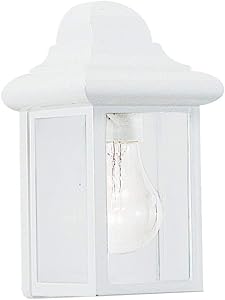 Sea Gull Lighting 8588-15, Mullberry Hill Cast Aluminum Outdoor Wall Lighting, 75W, White