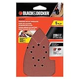 BLACK+DECKER Sandpaper Assortment for Mouse Sander, 220-Grit, 5-Pack (BDAM220)