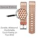 Tobfit Sport Silicone Bands Compatible for Fitbit Charge 2 Classic & Special Edition, 4 Pack, Blue/Champagne/Rose Gold/Grey, Large