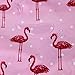 BeeGreen Reuable Bags Grocery Roll Up w Elastic Ribbon,Fashion Printing Pattern Design, Compact, Washable, Durable and Lightweight (Flamingo)