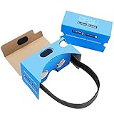 QPAU V2.0 3D Google Cardboard Vr Glasses Kit Includes Sponge Nose Pad and QR Codes