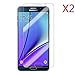 EVERMARKET(TM) Premium Tempered Glass 9H-Hardness Screen Protector Flim for Samsung Galaxy Note 5 Note V - 2 Packs