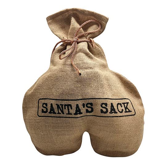 Diabolical DP1118 Santa's Sack Large Christmas Stocking Santa Sack, Brown Gift Bag, 50 x 70cm, Extra Large Sacks, Funny Christmas Sack, Novelty Christmas Gifts for Men/Women