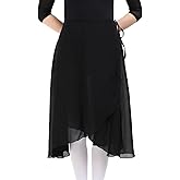 Bezioner Long Ballet Skirt for Women Sheer Dance Wrap Skirt Dancewear for Adult