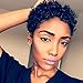 TINY LANA Afro Wigs Curly Hair Wigs for Black Woman Short Kinky Wig with Brazilian Remy Human Hair Black Perruque Afro Naturelle Wigs + Free Wig Cap