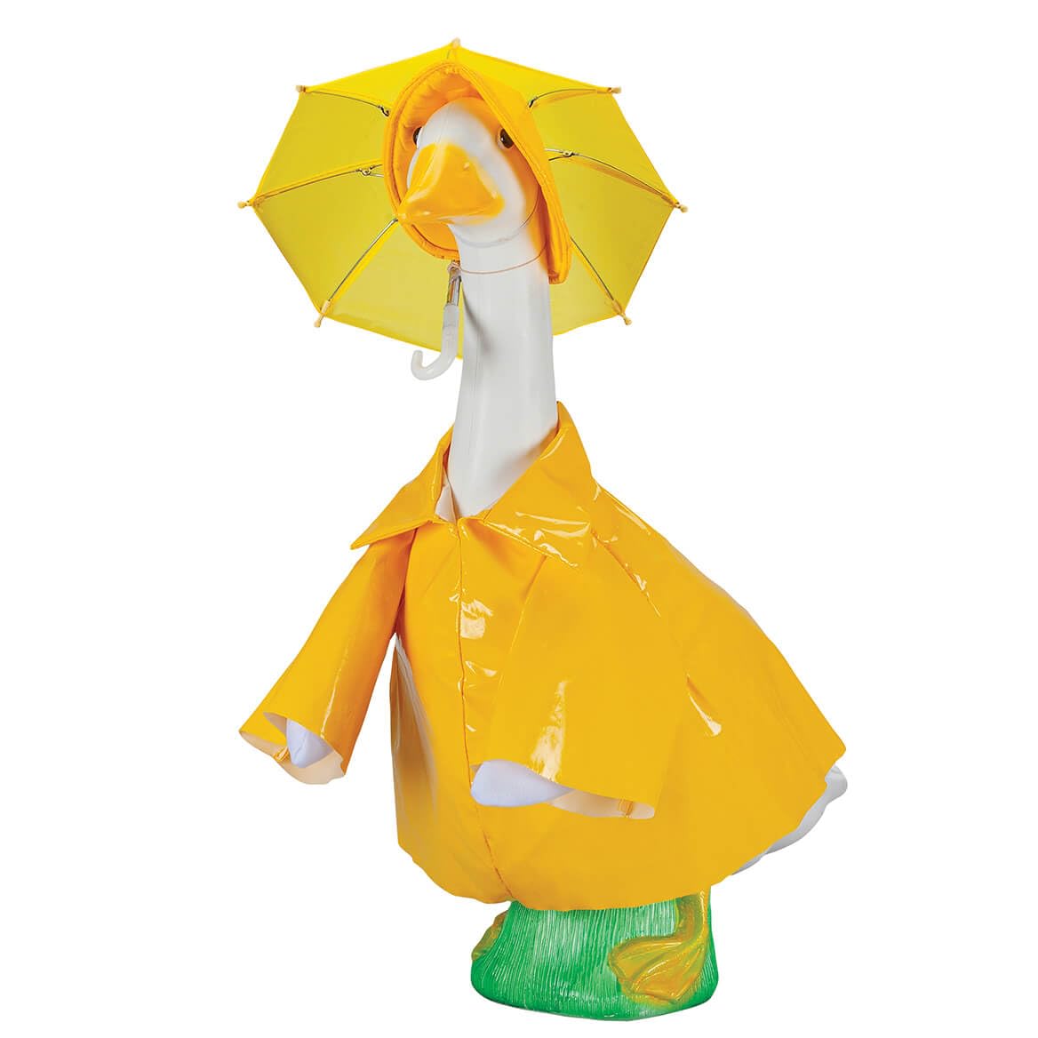 Photo 1 of Fox Valley Traders Gaggleville Raincoat Goose Outfit, Fits Large 23" H Statue