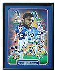 Lawrence Taylor Autographed New York Giants large print professionally framed and double matted. Autographed by artist Frank Stapleton.