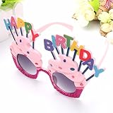 Funny Decorative Ice Cream Shaped Happy Birthday Glasses Novelty Costume Sun glasses for Birthday Gift Party Supplies Decoration