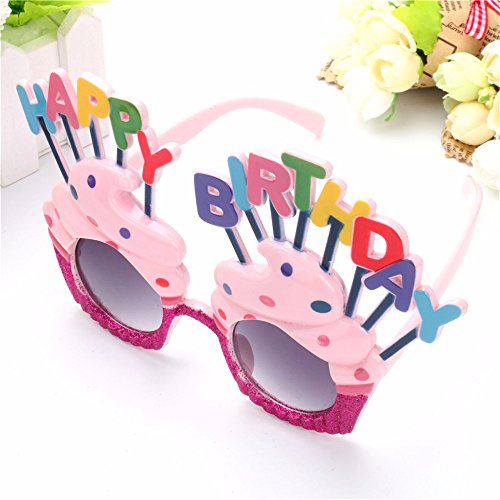 Funny Decorative Ice Cream Shaped Happy Birthday Glasses Novelty Costume Sun glasses for Birthday Gift Party Supplies Decoration