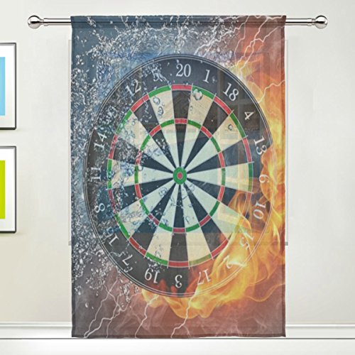 image for TSWEETHOME Window Treatments Sheer Curtains Draperies with Darts Board
