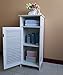 Homecharm-Intl 14x11.8x32.4-Inch Standing Bathroom Cabinet Louvered,White(HC-010)