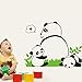 Voberry® Home Decor Mural Vinyl Wall Sticker Removable Cute Panda Mom and Kids Family Nursery RoomWall Art Decal for Kids' Room