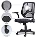 mysuntown Armless Office Chair Ergonomic Task Office Chair No Arms Small Computer Desk Chairs with Wheels Black Mesh Comfortable Adjustable Chair (Mid)