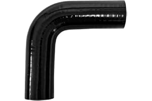 Haturmyko ID 1.25 inch (32mm) 90 Degree Silicone Elbow Coupler Hose, Leg Length 4" (102mm) Universal 4-Ply Reinforced Silicone Straight Turbo Pipe Elbow Intake Radiator Hose Black