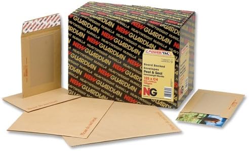 New Guardian Envelopes Heavyweight Board-backed Peel and Seal Manilla 190x140mm [Pack of 125]