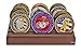 Collectible Military Challenge Coin Holder Stand Display (Walnut), Case CN06