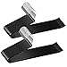 Ohuhu Set of 24 Heavy Duty Slacks/Trousers Hangers Pants Hanger Open Ended Pants Easy Slide Organizers, Chrome and Black Friction