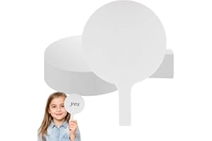 Acrux7 10 PCS Dry Erase Answer Paddle, 7.6x11.4 Inch White Acrylic Double Sided Whiteboard, Small Handheld Auction Paddles fo