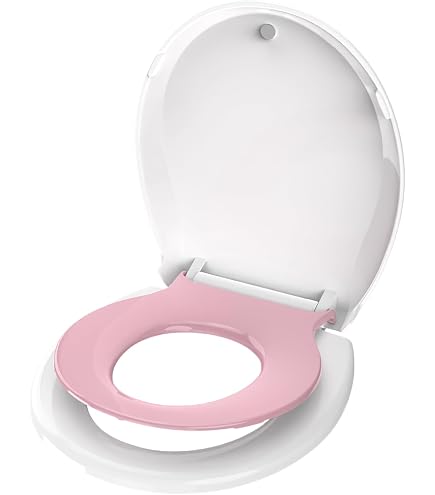 2-in-1 Potty Training Toilet Seat – Built-in Baby Seat With Magnetic Closure, Soft-Close, Fits Standard Round Toilets